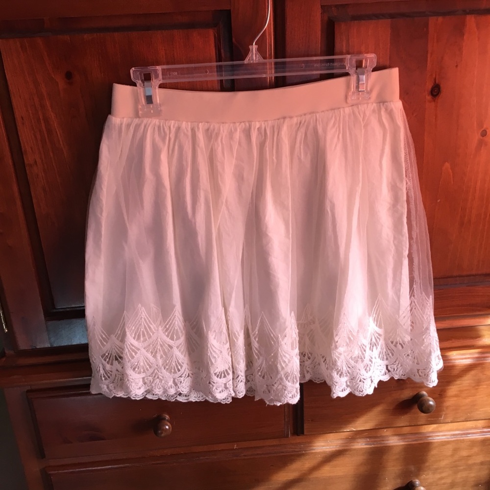 Charlotte Russe Cream Colored Skirt